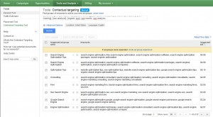 SEO Analysis Contextual targeting tool