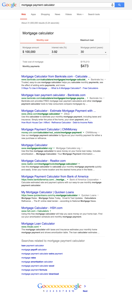 mortgage payment calculator - Google Search