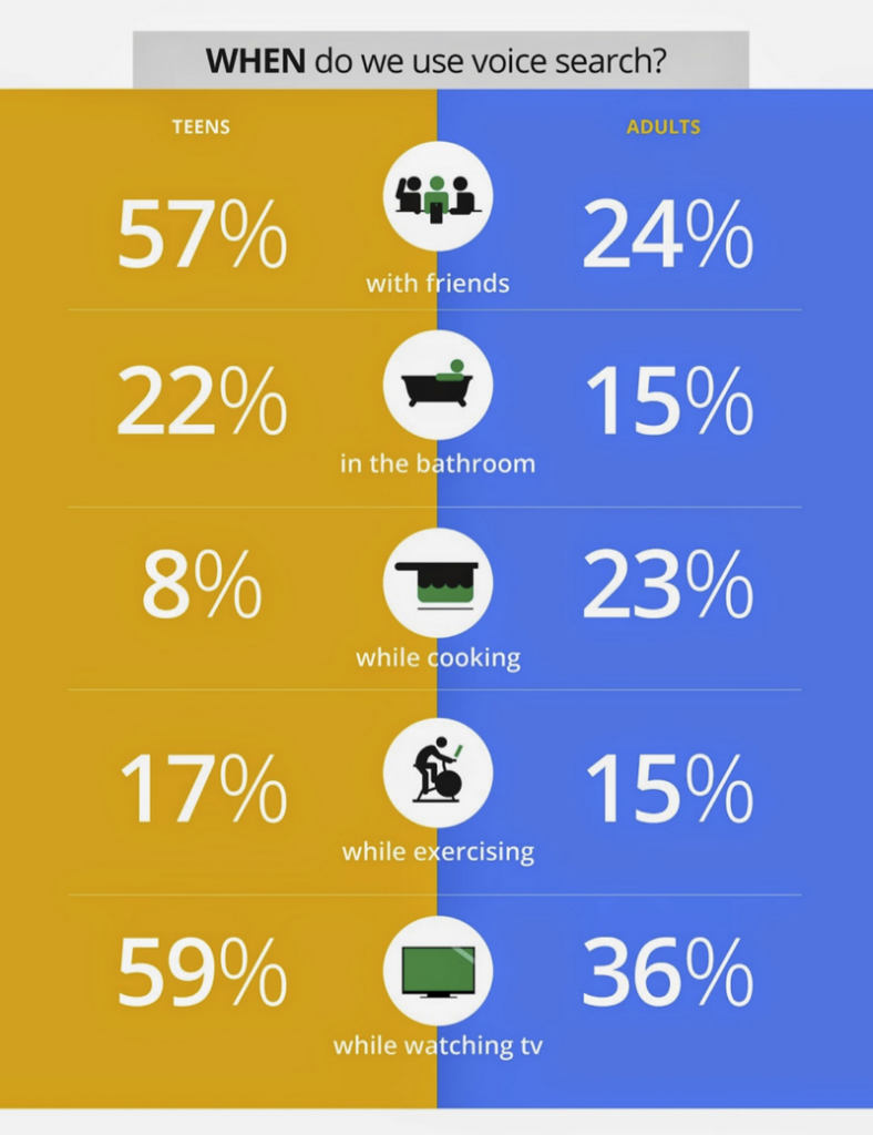 voice search funtion data infographic